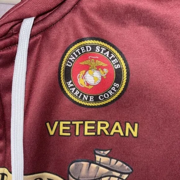 GEARVET US Marine Veteran Hoodie NWOT zip up 2 pockets men’s size S. - Picture 2 of 9